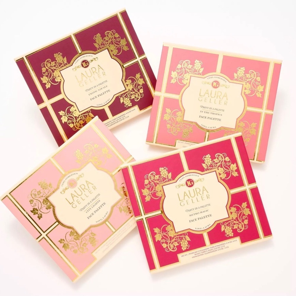 Laura Geller Party in a Palette Face Palette Set 4 Exotic Tropics City Metro